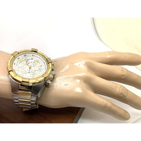 Invicta Men's Watch 28120 Aviator Chronograph Quartz Two Tone Stainless Steel - Picture 5 of 15
